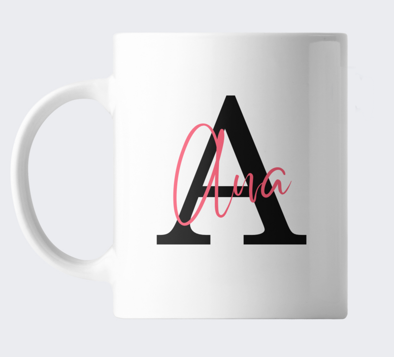 Taza inicial con nombre