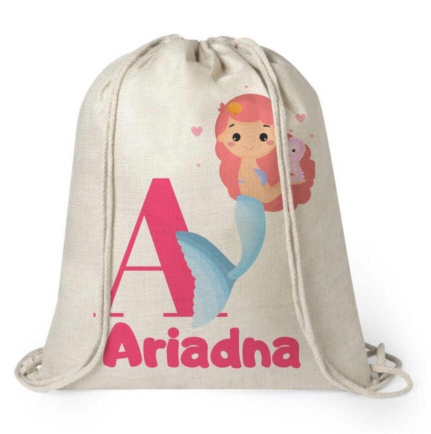 Mochila personalizada Vuelta al Cole Sirenita 