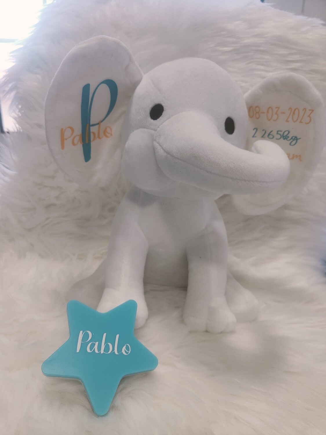 Pack Elefante personalizado bebé+led