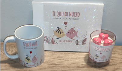 Pack Regalo San Valentín Álbum de fotos+vela+taza
