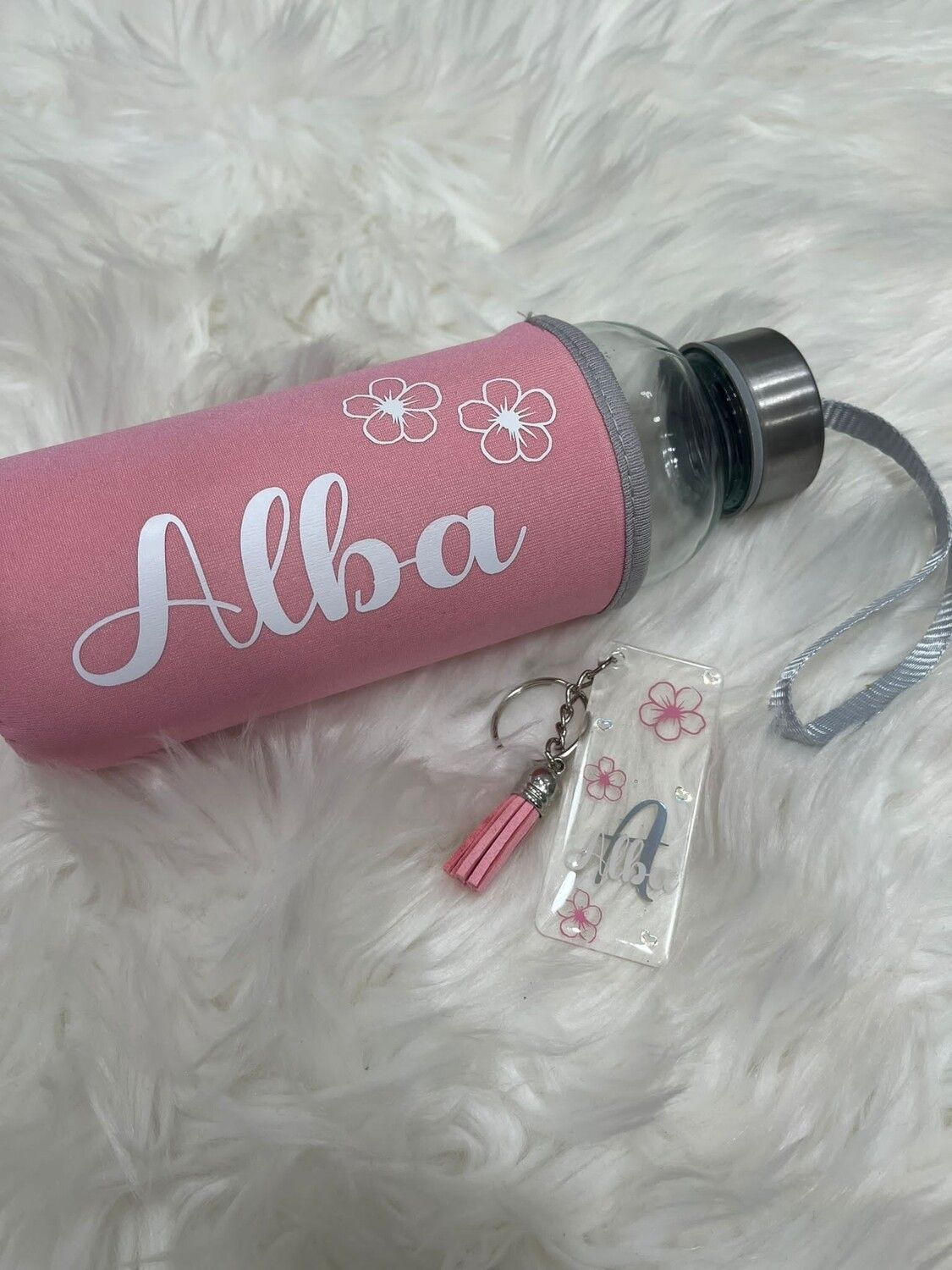 Pack regalo personalizado Botella+llavero