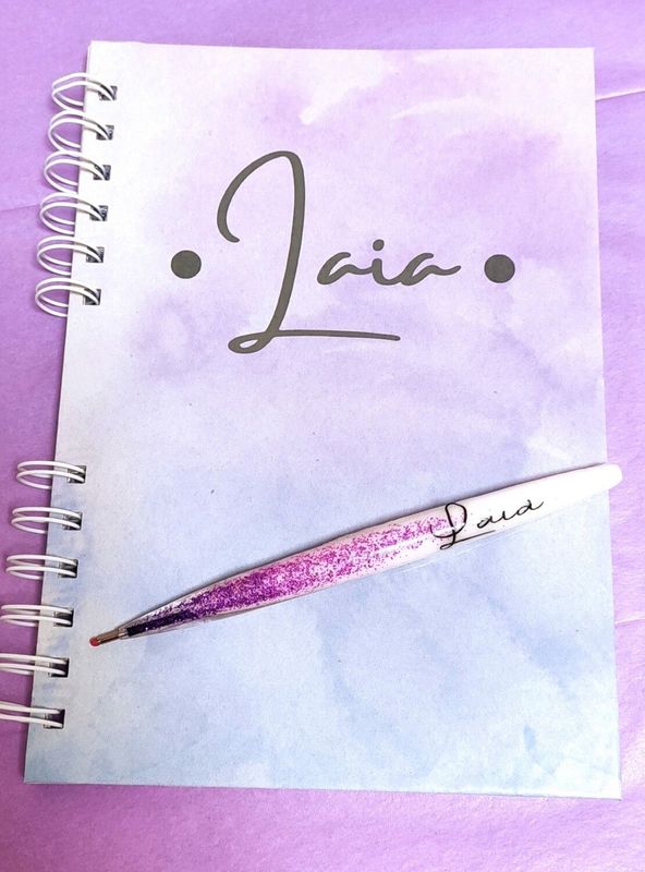 Pack regalo personalizado Libreta+Boli resina