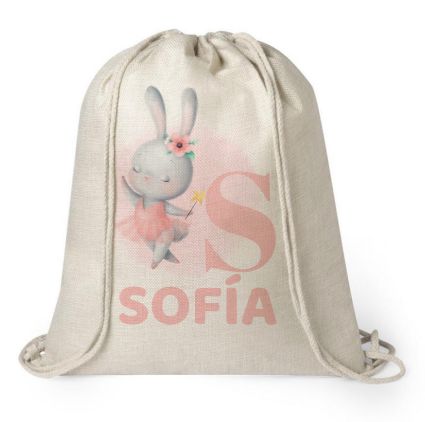 Mochila personalizada Vuelta al Cole Conejita