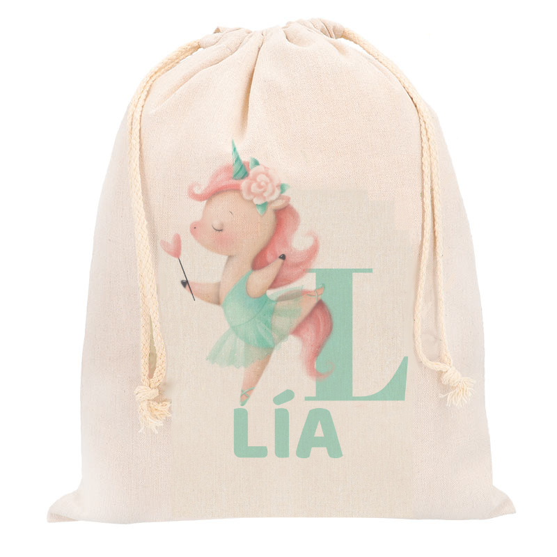 Bolsa Merienda o Bolsa desayuno Unicornio