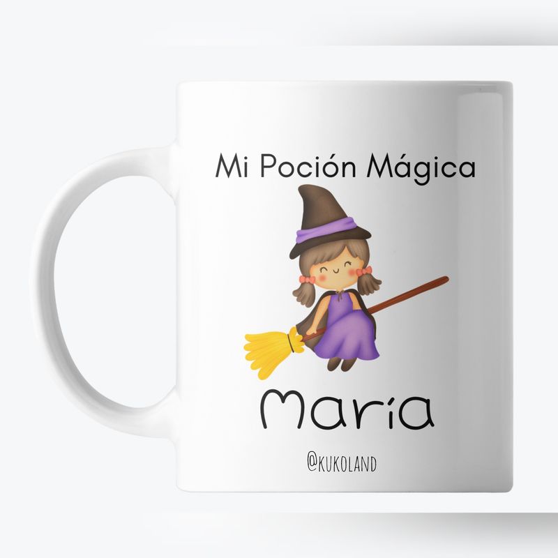 Taza personalizada Halloween brujita