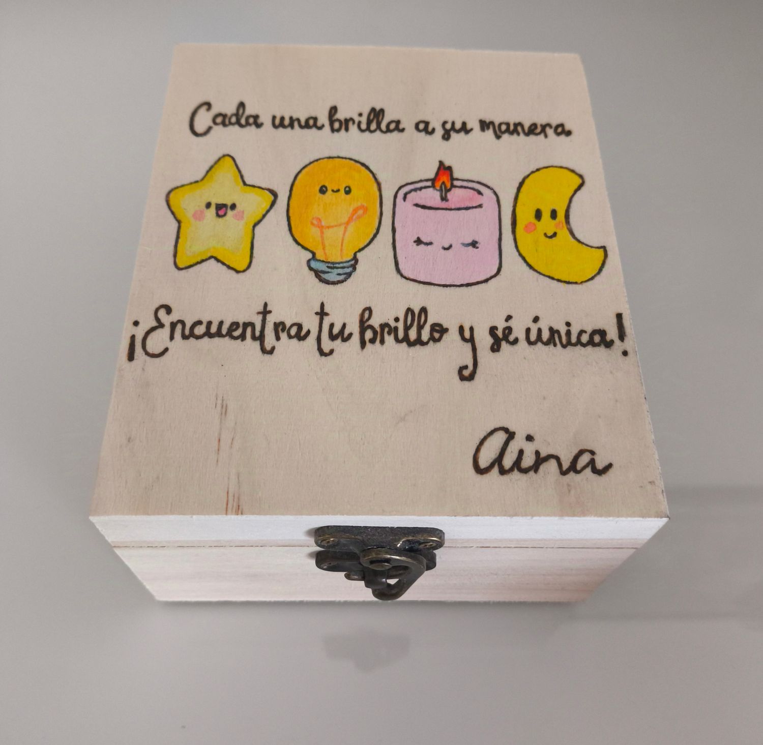 Joyero madera personalizado mediano