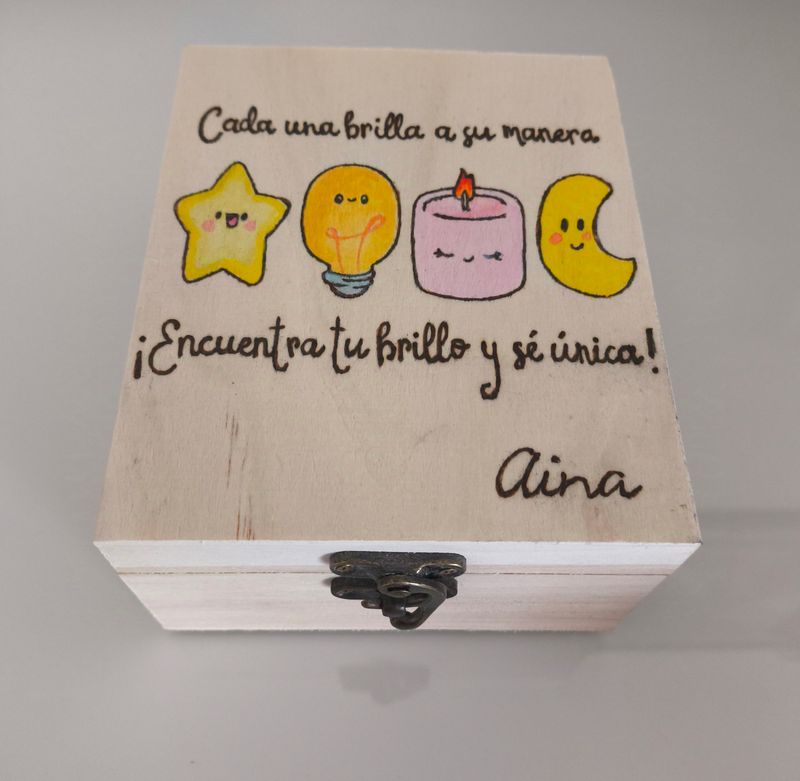 Joyero madera personalizado mediano