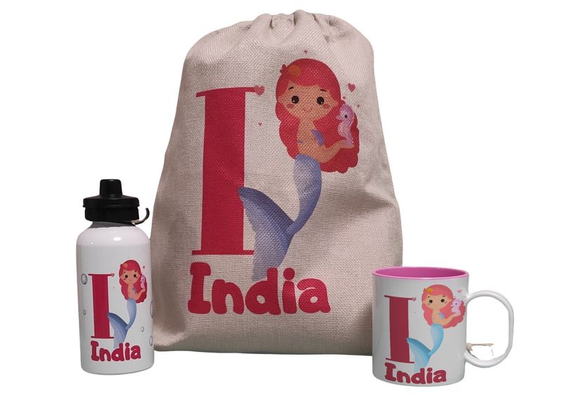 Pack Mochila personalizado Completo  Sirenita