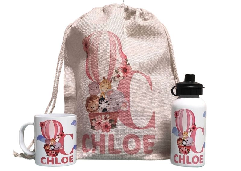 Pack Mochila personalizada para niña Completo  Globo