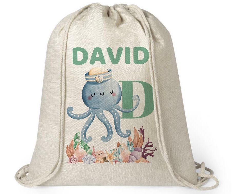 Mochila personalizada Vuelta al Cole Pulpo