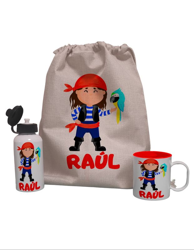 Pack Vuelta al Cole personalizado Pirata Pack Vuelta al Cole personalizado Pirata