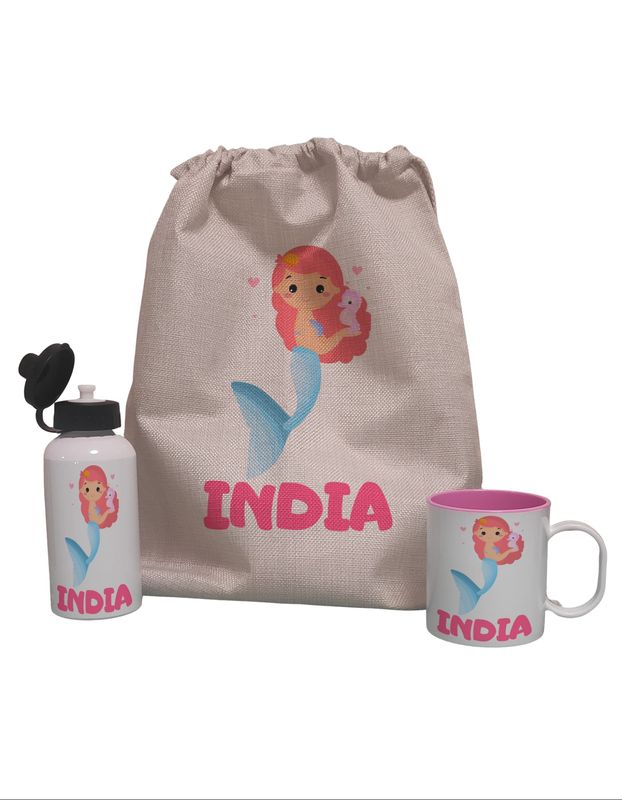 Pack Vuelta al Cole personalizado Sirenita Pack Vuelta al Cole personalizado Sirenita