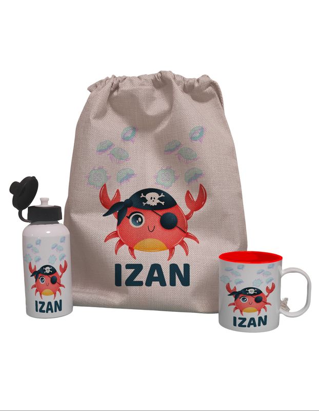 Pack Mochila personalizado Cangrejo Pack Mochila personalizado Cangrejo