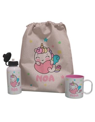 Pack Vuelta al Cole personalizado Unicornio Kawaii Pack Vuelta al Cole personalizado Unicornio Kawaii