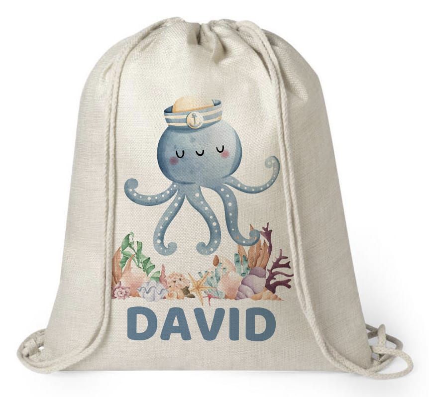 Mochila personalizada Vuelta al Cole Pulpo