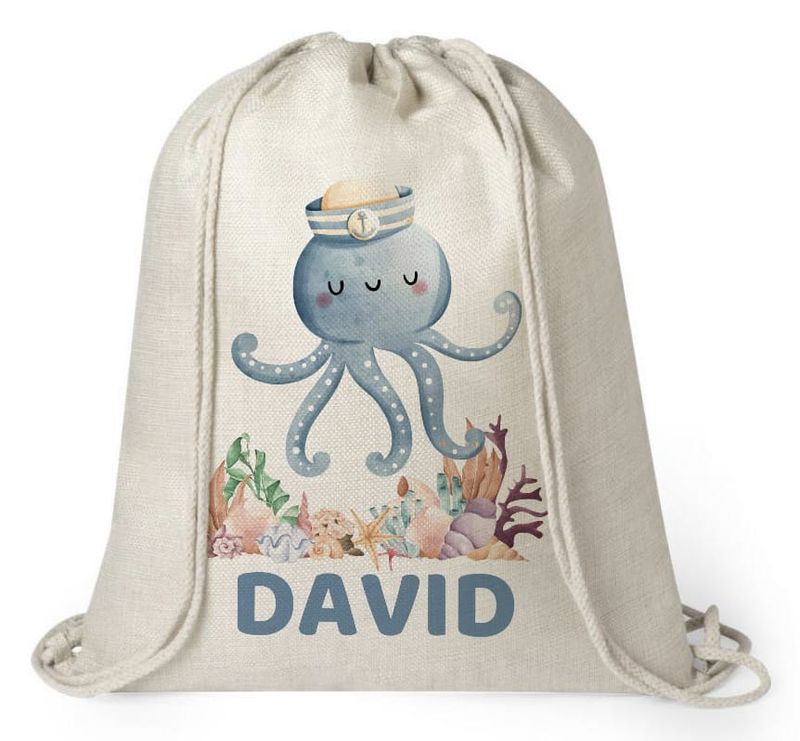 Mochila personalizada Vuelta al Cole Pulpo