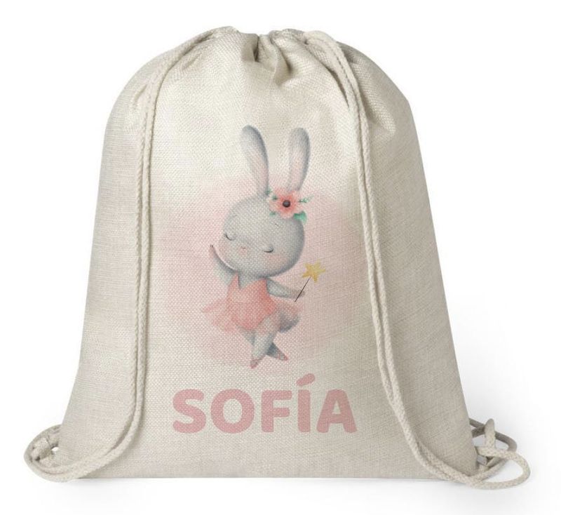 Mochila personalizada Vuelta al Cole Conejita