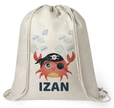 Mochila personalizada Vuelta al Cole Cangrejo