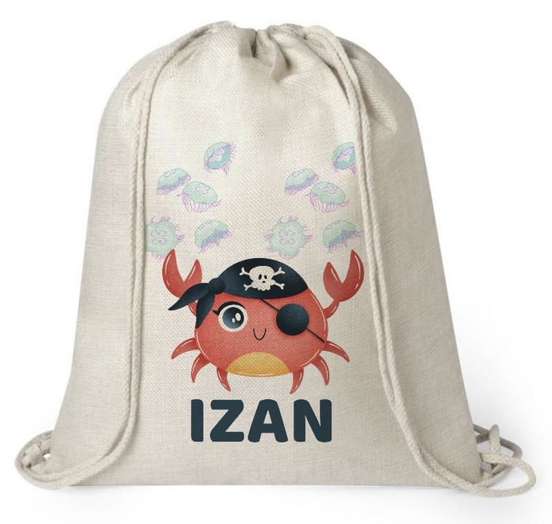 Mochila personalizada Vuelta al Cole Cangrejo