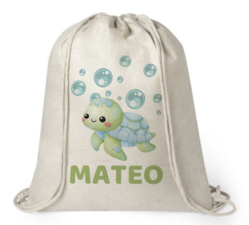 Mochila personalizada Vuelta al Cole Tortuga