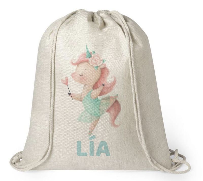 Mochila personalizada Vuelta al Cole Unicornio 