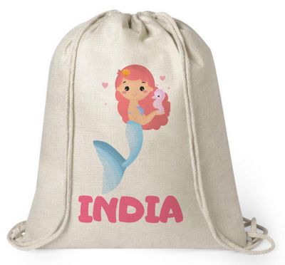 Mochila personalizada Vuelta al Cole Sirenita 
