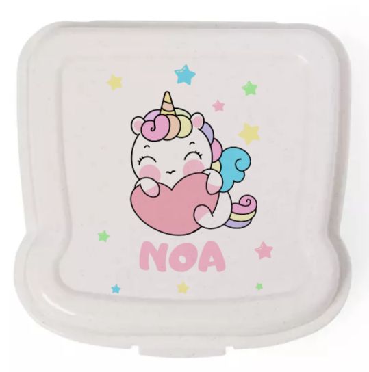 Fiambrera personalizada Unicornio Kawaii