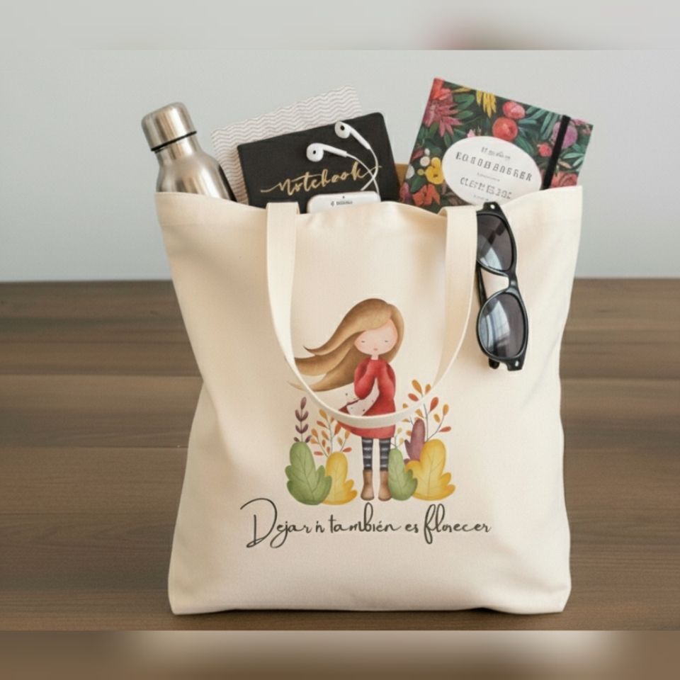 Totebag Dejar ir también es Florecer