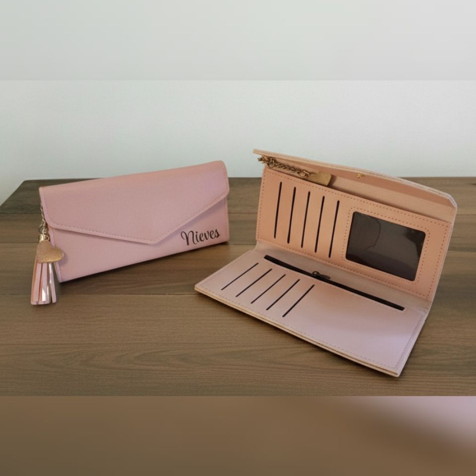 Monedero personalizado rosa