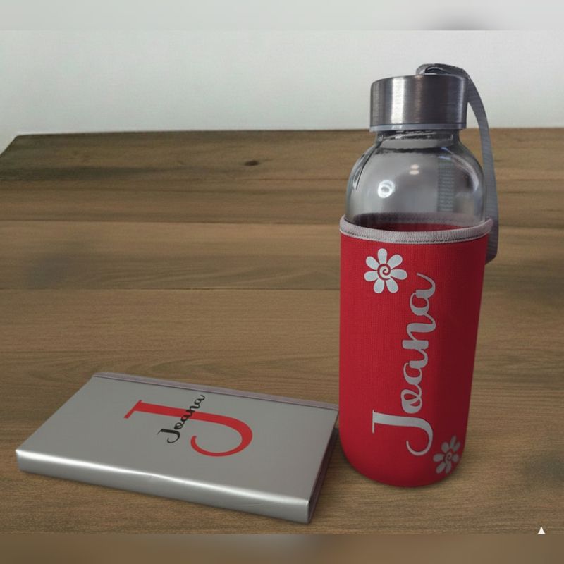 Pack regalo personalizado Botella+libreta