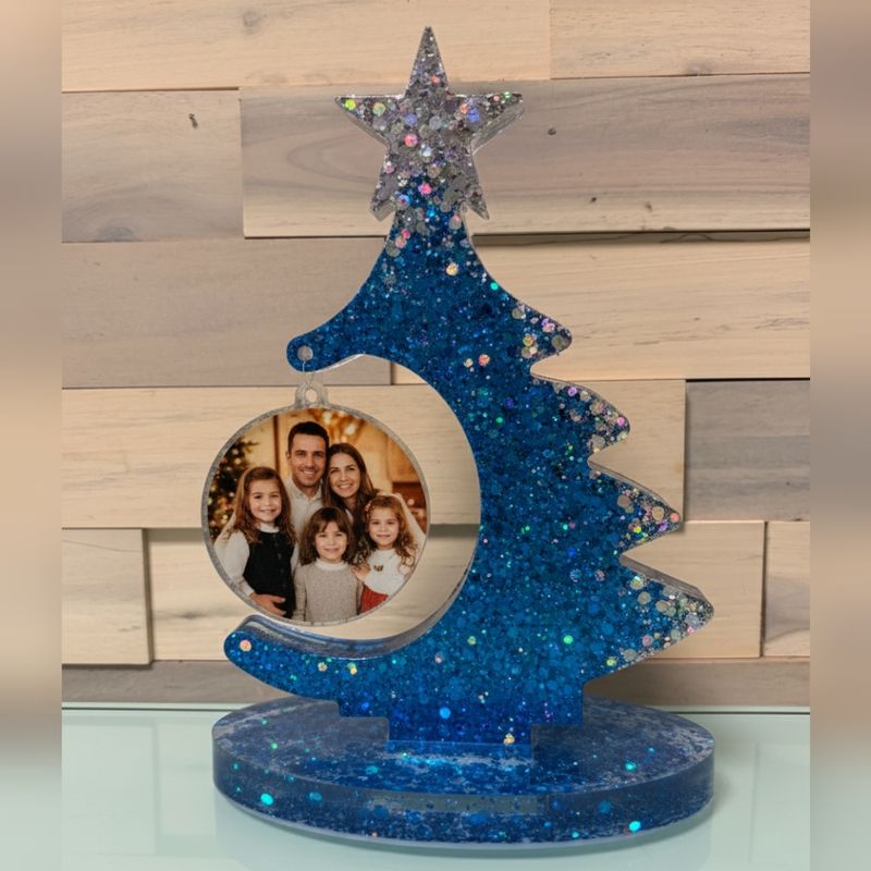 Árbol de navidad con foto