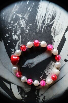 Queen of Hearts - Pink & Red Bracelet ♡
