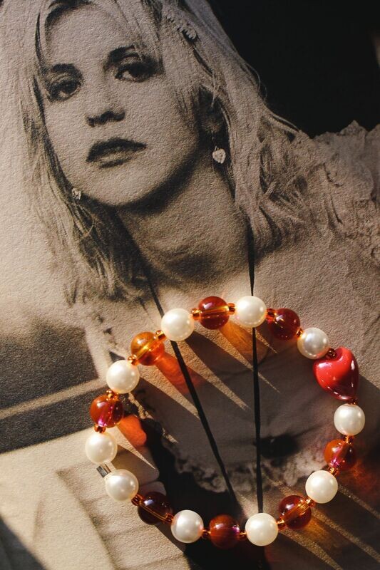 Queen of Hearts - Pink & Orange Bracelet ♡