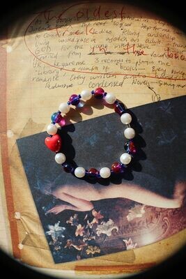 Queen of Hearts - Blue & Pink Bracelet ♡