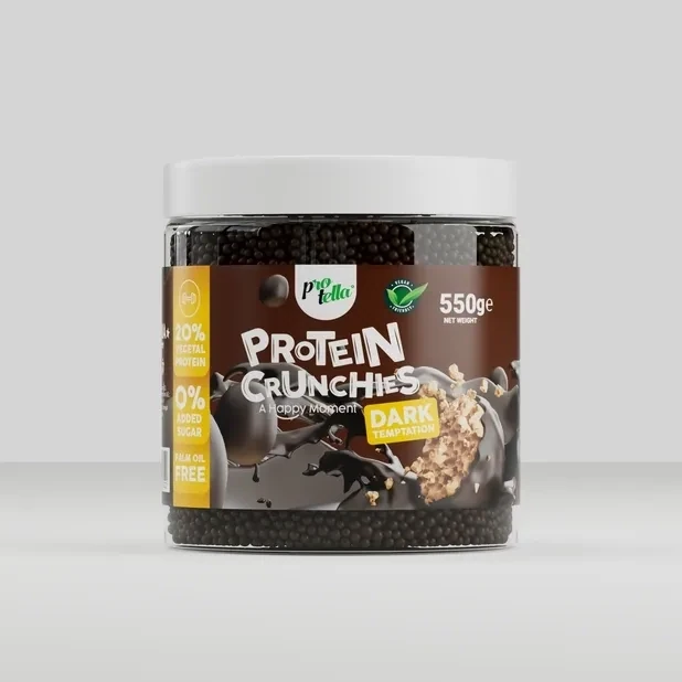 Protella Protein Crunchies Dark Temptation Dunkle Schokolade Zartbitterschokolade 550g