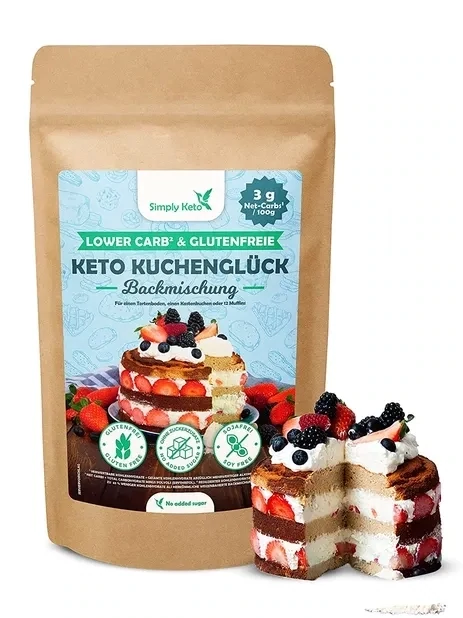 Simply Keto Kuchenglück Backmischung Simply Keto Kuchenglück Backmischung