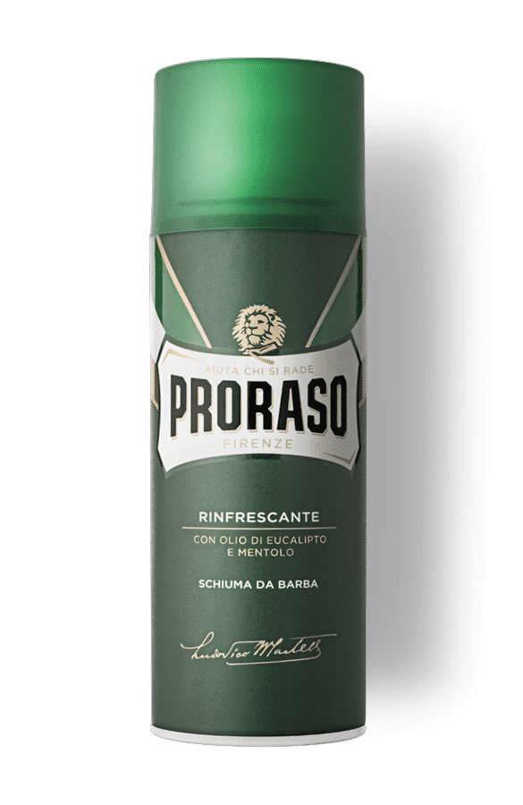 PRORASO- Schiuma da barba, colore: verde