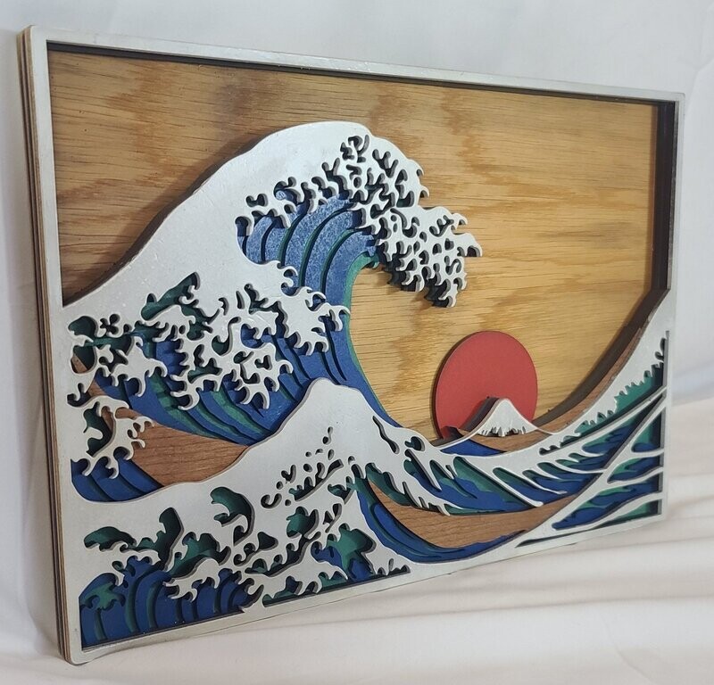 The Great Wave of Kanagawa 3D interpretation