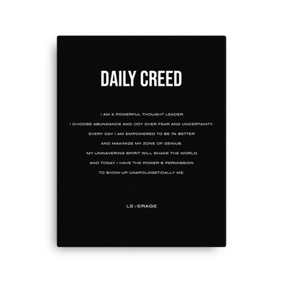 Daily Creed Canvas (16x20)