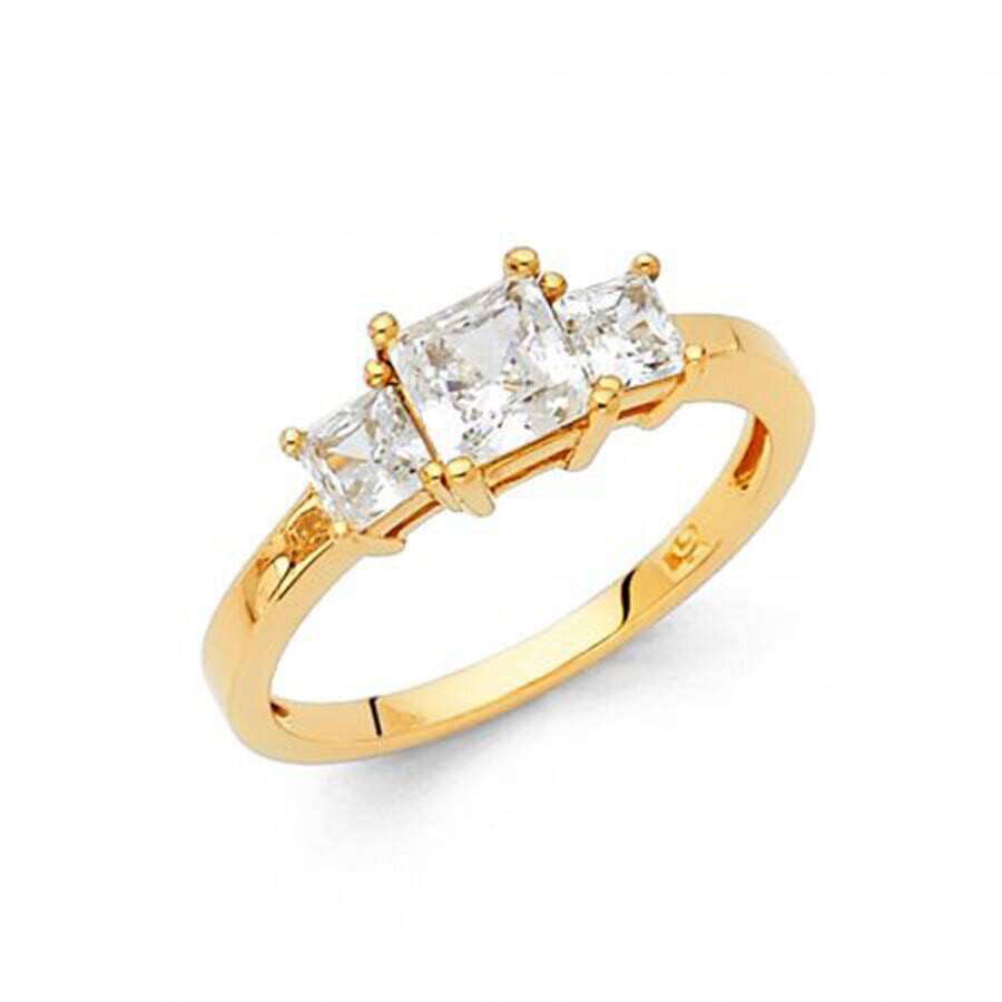 14k Yellow gold square w2
