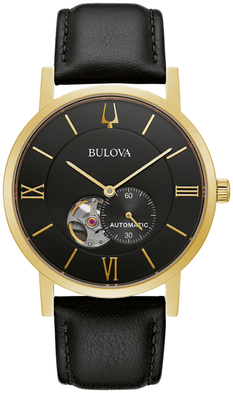BULOVA casual mat / high polish stainless steel silver band watch 97A154#