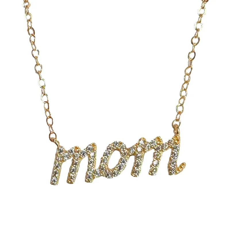 Mom 14k Yellow Gold Necklace