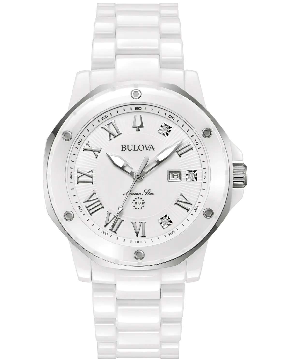 Bulova x Marc Anthony Ladies’ White Ceramic Watch