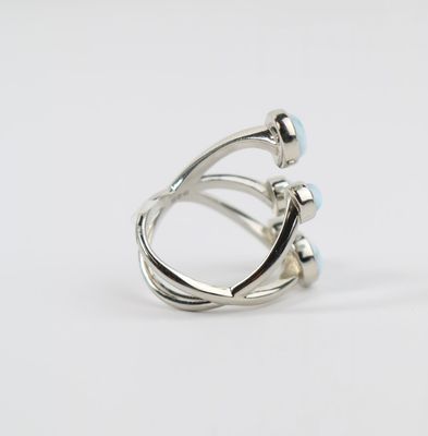 Blue Whisper Larimar Ring – Sterling Silver