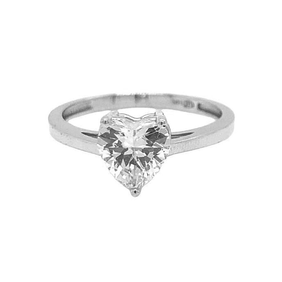 14K heart Solitaire Engagement Ring