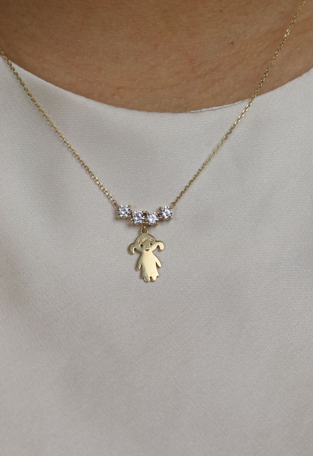 Necklace for Mom - 14k Girl