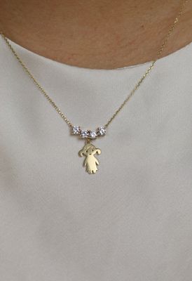 Necklace for Mom - 14k Girl