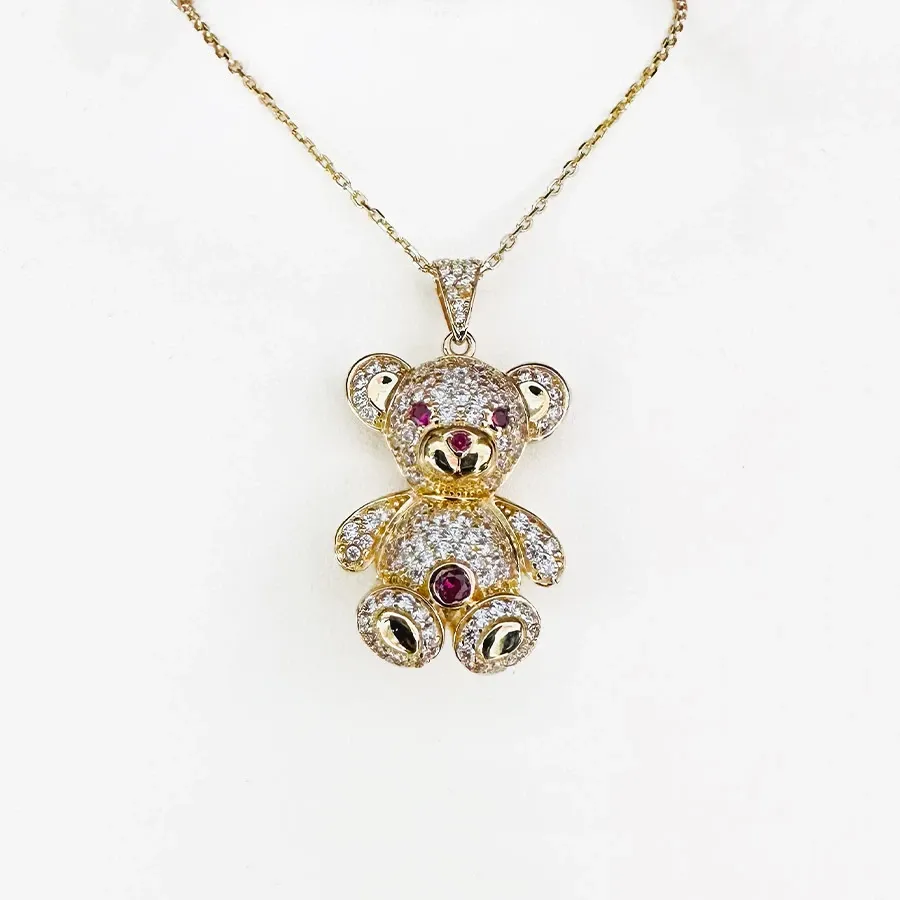 Necklace 14k Yellow Gold Bear