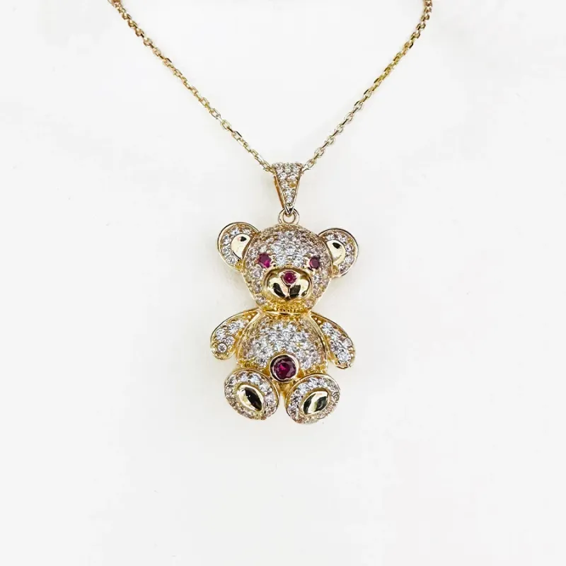 Necklace 14k Yellow Gold Bear
