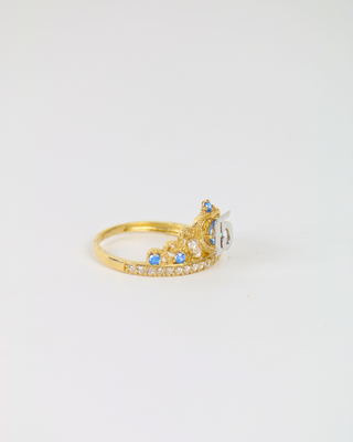 Princess Aura 14K Yellow Gold Sweet 15 Crown Ring